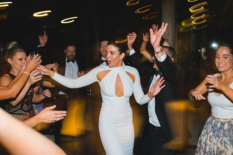 The Bride dancing at her Stones of the Yarra Valley wedding reception.