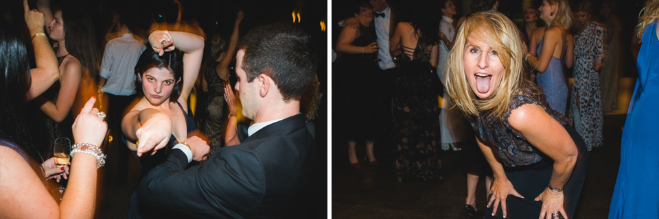 Guests dancing at Clair & Angus' Stones of the Yarra Valley wedding reception.