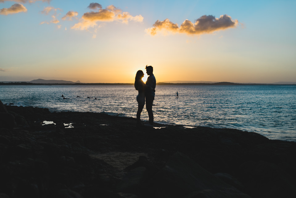 wedding photography at sunset in noosa.