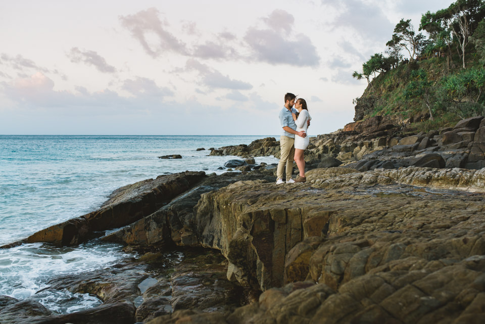 Sunset engagement shoot in Noosa with Scott & Steph