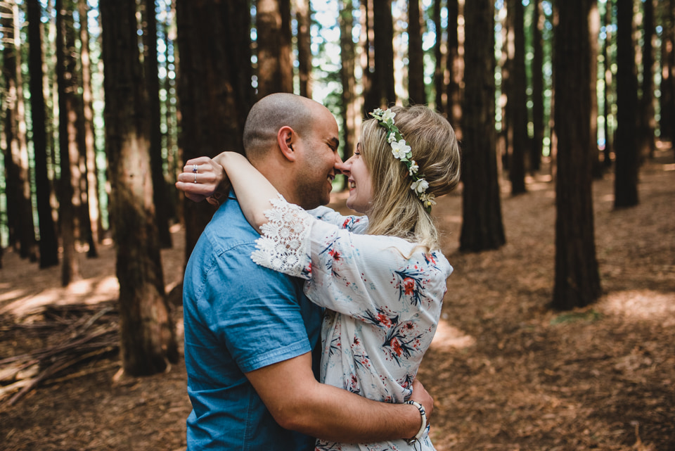 Megan & Paul's engagement session at Redwood Forest in the Yarra Valley. Lionheart Photography.