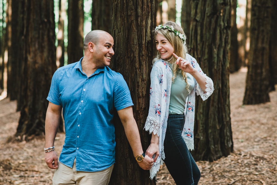Megan & Paul's engagement session at Redwood Forest