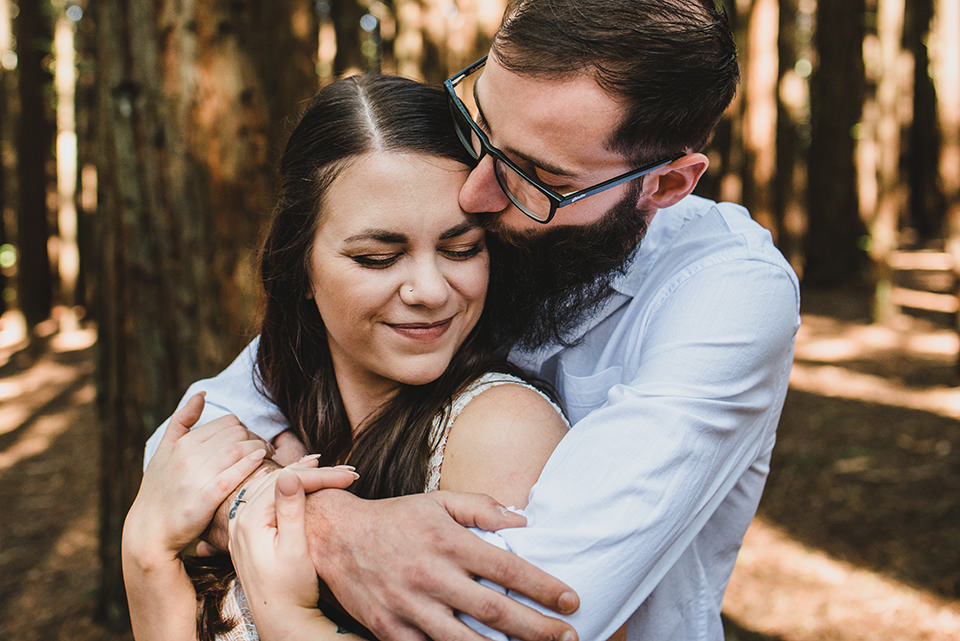 Engagement shoot with Hayley & Nick at Redwood Forest, Warburton, in the Yarra Valley.