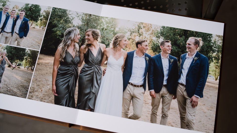 leather-bound wedding albums by Lionheart Photography